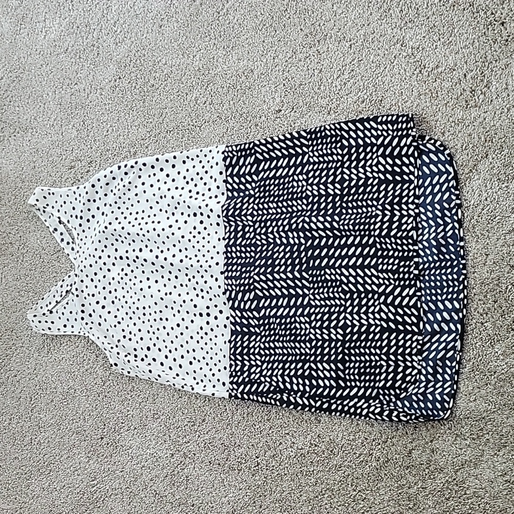 NWT Ann Taylor Loft Black and Ivory Dress Size Medium